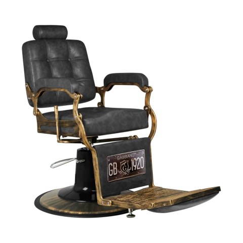 Gabbiano fotel barberski Boss HD Old Leather czarny Gabbiano fotel barberski Boss HD Old Leather czarny