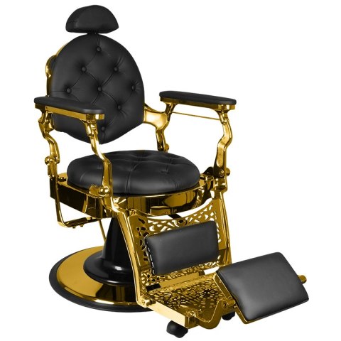 Gabbiano fotel barberski Giulio Gold czarny Gabbiano fotel barberski Giulio Gold czarny