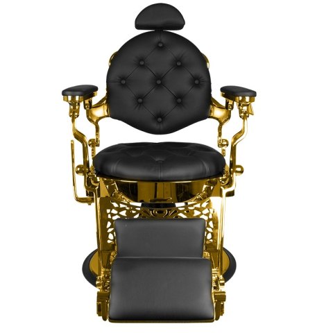 Gabbiano fotel barberski Giulio Gold czarny Gabbiano fotel barberski Giulio Gold czarny