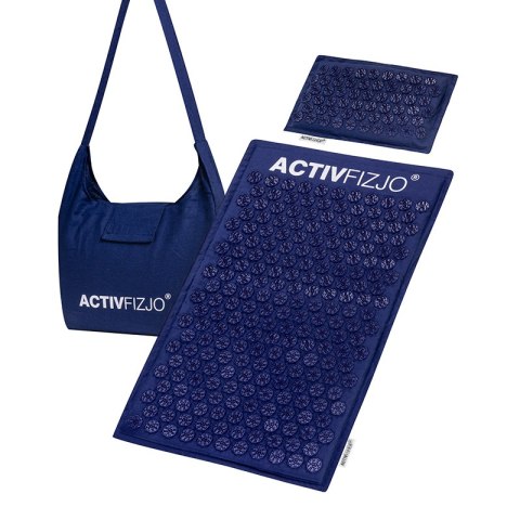 Mata do akupresury ActivFizjo premium natural granatowa z poduszką Mata do akupresury ActivFizjo premium natural granatowa z poduszką