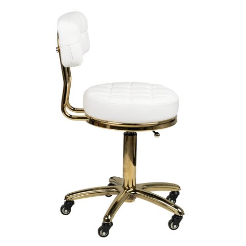 Taboret kosmetyczny Gold AM-961 biały Taboret kosmetyczny Gold AM-961 biały
