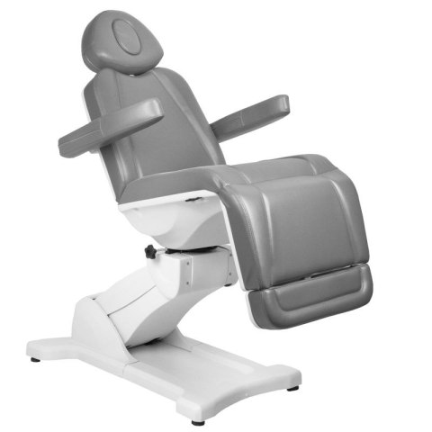 Fotel kosmetyczny elektr. Azzurro 869A obrotowy 4 siln. szary Fotel kosmetyczny elektr. Azzurro 869A obrotowy 4 siln. szary