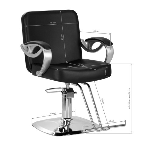 Hair System fotel fryzjerski ZA31 czarny Hair System fotel fryzjerski ZA31 czarny