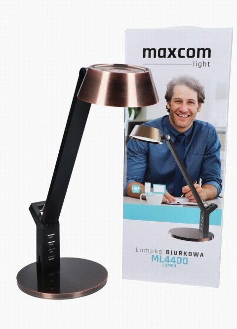 Lampka biurkowa MaxCom ML4400 Lumen, miedziany Lampka biurkowa MaxCom ML4400 Lumen, miedziany