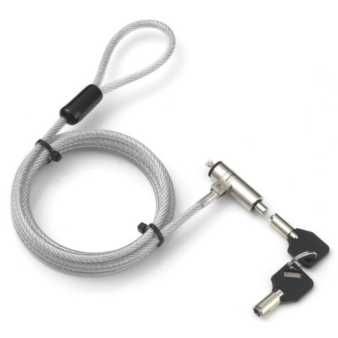 Linka zabezpieczająca do laptopa Techly Wedge-Lock na Klucz 1,8m Linka zabezpieczająca do laptopa Techly Wedge-Lock na Klucz 1,8m