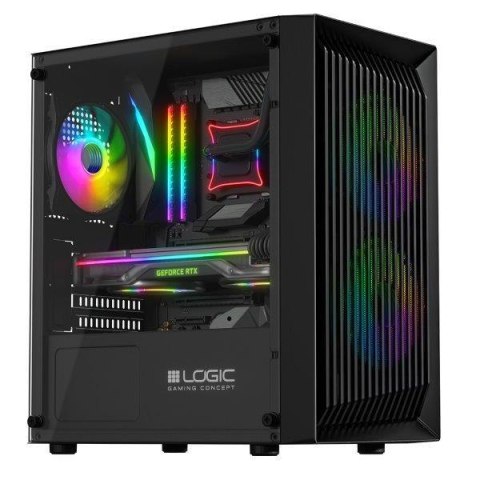 Obudowa LOGIC ATOS ARGB mATX/mITX Mini USB 3.0 Black bez zasilacza Obudowa LOGIC ATOS ARGB mATX/mITX Mini USB 3.0 Black bez zasilacza
