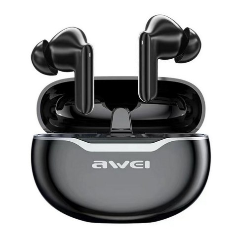 Słuchawki z mikrofonem Awei T50 Pro TWS Bluetooth + stacja dokująca - czarne Słuchawki z mikrofonem Awei T50 Pro TWS Bluetooth + stacja dokująca - czarne