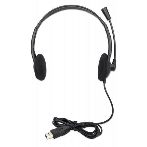Słuchawki z mikrofonem Manhattan Stereo USB Economy Słuchawki z mikrofonem Manhattan Stereo USB Economy