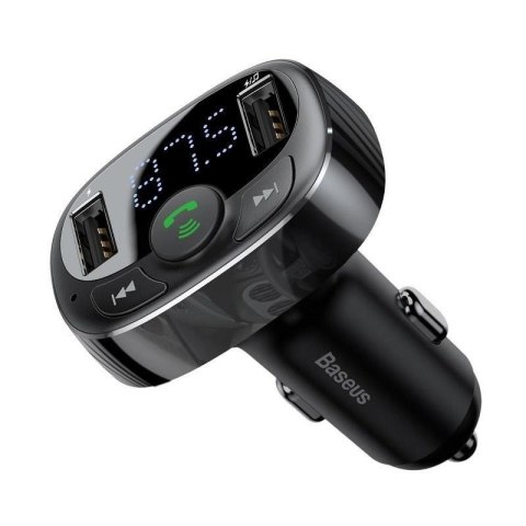 Transmiter FM Bluetooth Baseus S-09A CCMT000001 z ładowarką USB 3.4A Transmiter FM Bluetooth Baseus S-09A CCMT000001 z ładowarką USB 3.4A