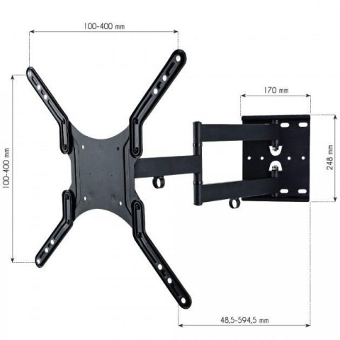Uchwyt ścienny Techly 23"-55", 45kg obrotowy Uchwyt ścienny Techly 23"-55", 45kg obrotowy