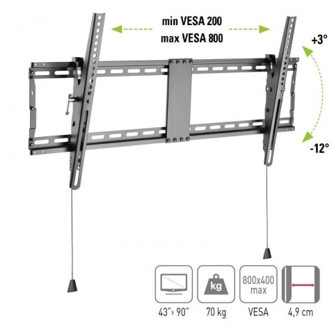 Uchwyt ścienny Techly 43"-90", 70kg slim Uchwyt ścienny Techly 43"-90", 70kg slim