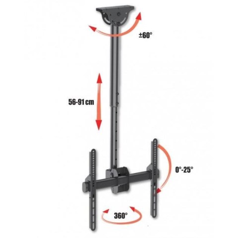 Uchwyt sufitowy Techly 32"-55", 50kg regulowany Uchwyt sufitowy Techly 32"-55", 50kg regulowany