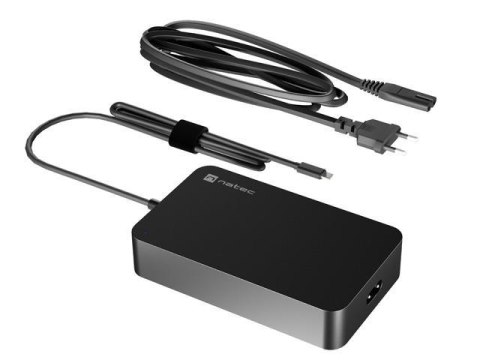 Zasilacz sieciowy uniwersalny Natec Grayling USB-C 90W do laptopów, tabletów, telefonów Zasilacz sieciowy uniwersalny Natec Grayling USB-C 90W do laptopów, tabletów, telefonów