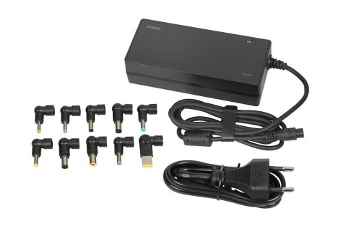 Zasilacz sieciowy uniwersalny iBOX IUZ120WA do notebooka moc 120W, automatyczny, 10 wtyczek, aktywne PFC Zasilacz sieciowy uniwersalny iBOX IUZ120WA do notebooka moc 120W, automatyczny, 10 wtyczek, aktywne PFC