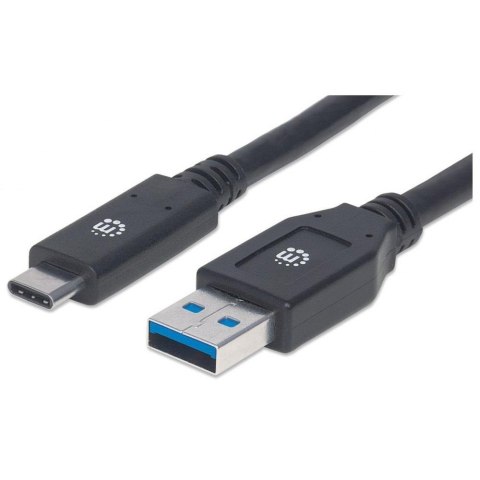 Kabel Manhattan USB 3.2 Gen1 C/A M/M 3m czarny Kabel Manhattan USB 3.2 Gen1 C/A M/M 3m czarny