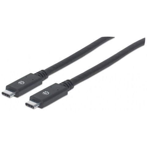 Kabel Manhattan USB-C 3.2 Gen1 M/M 2m czarny Kabel Manhattan USB-C 3.2 Gen1 M/M 2m czarny