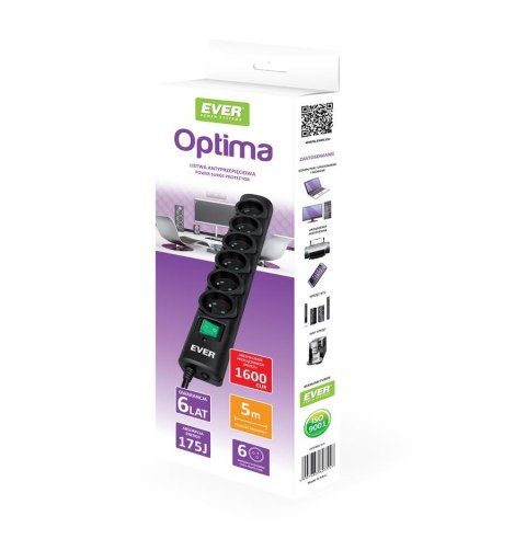 Listwa zasilająca Ever OPTIMA 5,0m Listwa zasilająca Ever OPTIMA 5,0m