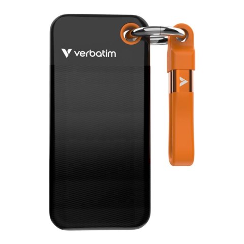 Dysk SSD zewnętrzny Verbatim Pocket SSD 2TB USB-C 3.2 Gen 2 czarny/pomarańczowy Dysk SSD zewnętrzny Verbatim Pocket SSD 2TB USB-C 3.2 Gen 2 czarny/pomarańczowy