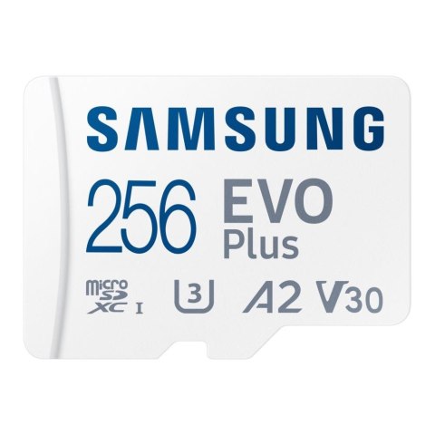Karta pamięci Samsung EVO Plus 2024 microSDXC 256GB UHS-I U3 A2 V30 + adapter Karta pamięci Samsung EVO Plus 2024 microSDXC 256GB UHS-I U3 A2 V30 + adapter
