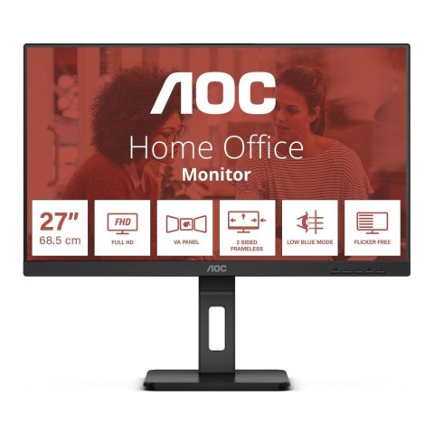 Monitor AOC 27" 27E3QAF HDMI DP VGA głośniki 2x2W Monitor AOC 27" 27E3QAF HDMI DP VGA głośniki 2x2W