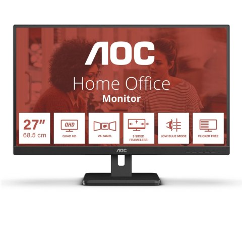 Monitor AOC 27" Q27E3UAM HDMI DP 2xUSB głośniki Monitor AOC 27" Q27E3UAM HDMI DP 2xUSB głośniki