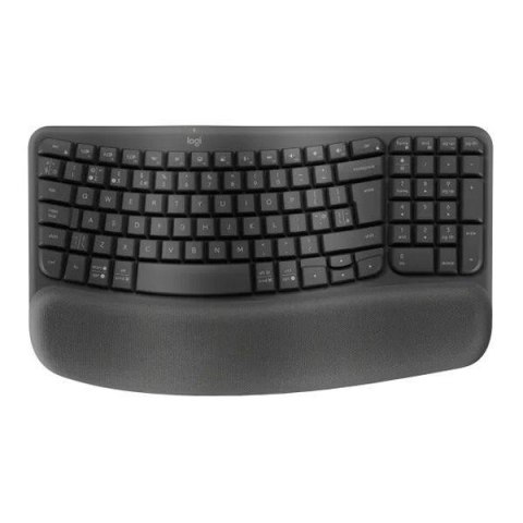 Klawiatura bezprzewodowa Logitech Wave Keys For Business czarna ergonomiczna Klawiatura bezprzewodowa Logitech Wave Keys For Business czarna ergonomiczna