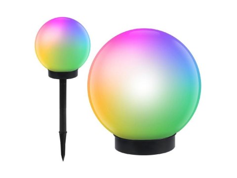 Lampa solarna GreenBlue GB124 wolnostojaca ogrodowa - kula 20x20x53cm, kolorowy LED Lampa solarna GreenBlue GB124 wolnostojaca ogrodowa - kula 20x20x53cm, kolorowy LED
