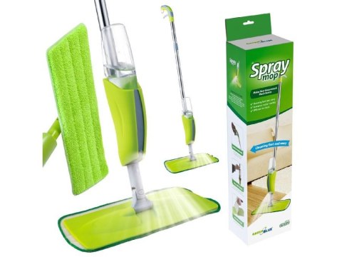 Mop ze spryskiwaczem Greenblue GB830 zawiera 2 wzmocnione wkłady microfibra Mop ze spryskiwaczem Greenblue GB830 zawiera 2 wzmocnione wkłady microfibra