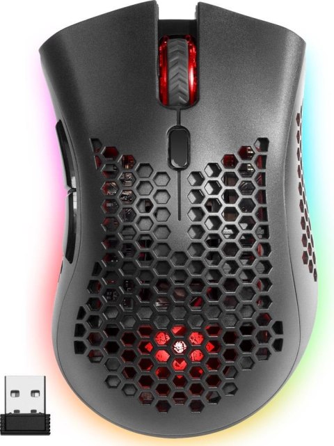 Mysz bezprzewodowa Defender WARLOCK GM-709L optyczna 2400dpi czarna RGB AKUMULATOR 8 przycisków Gaming Mysz bezprzewodowa Defender WARLOCK GM-709L optyczna 2400dpi czarna RGB AKUMULATOR 8 przycisków Gaming