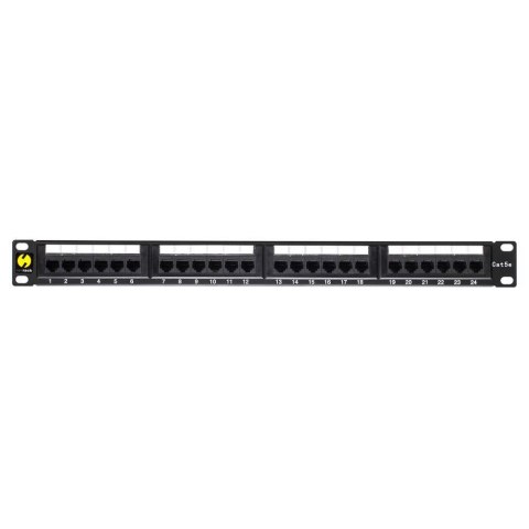 Patch panel 19'' Netrack 1U, 24-porty kat. 5e UTP, z półką Patch panel 19'' Netrack 1U, 24-porty kat. 5e UTP, z półką