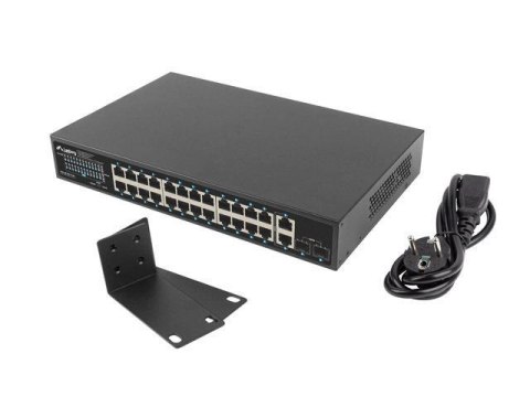Switch niezarządzalny Lanberg 24x 1Gb PoE+/2x Gb 2x SFP Rack 19" Gigabit Ethernet 360W Switch niezarządzalny Lanberg 24x 1Gb PoE+/2x Gb 2x SFP Rack 19" Gigabit Ethernet 360W