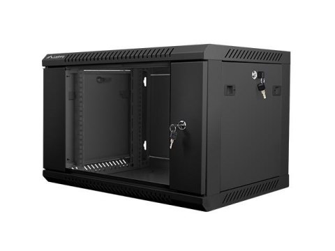 Szafa instalacyjna Rack wisząca 19" 6U 600x450 czarna Lanberg (flat pack) Szafa instalacyjna Rack wisząca 19" 6U 600x450 czarna Lanberg (flat pack)