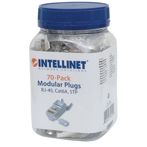 Wtyk Intellinet RJ45 8P/8C STP Cat.6a drut / linka 50szt. Wtyk Intellinet RJ45 8P/8C STP Cat.6a drut / linka 50szt.