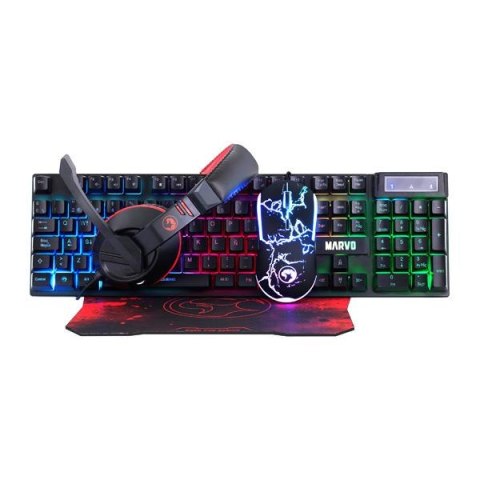 Zestaw przewodowy klawiatura + mysz + słuchawki + podkładka Marvo CM409 EN Gaming Zestaw przewodowy klawiatura + mysz + słuchawki + podkładka Marvo CM409 EN Gaming
