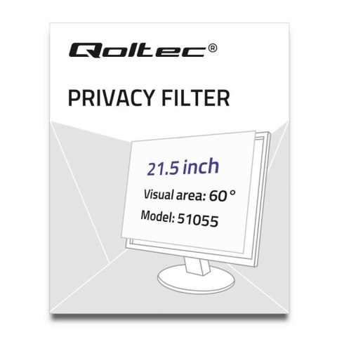 Filtr prywatyzujący RODO Qoltec 21.5" (16:9) Filtr prywatyzujący RODO Qoltec 21.5" (16:9)