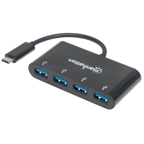 Hub USB Manhattan 4-portowy 4xUSB-A, USB-C Hub USB Manhattan 4-portowy 4xUSB-A, USB-C