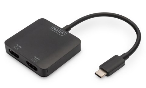 Hub/Koncentrator DIGITUS 2-portowy USB Typ C/2x HDMI 4K/60Hz HDR HDCP 2.2 MST Hub/Koncentrator DIGITUS 2-portowy USB Typ C/2x HDMI 4K/60Hz HDR HDCP 2.2 MST