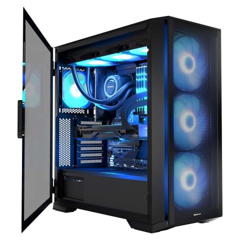 Obudowa Modecom Horizon ARGB FLOW Midi USB Type-C x1 Czarna Obudowa Modecom Horizon ARGB FLOW Midi USB Type-C x1 Czarna
