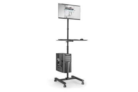 Stojak - mobilna stacja robocza DIGITUS 1xLCD max.32" max.8kg + klawiatura + PC max.10kg, uchyl.-obrot. Stojak - mobilna stacja robocza DIGITUS 1xLCD max.32" max.8kg + klawiatura + PC max.10kg, uchyl.-obrot.