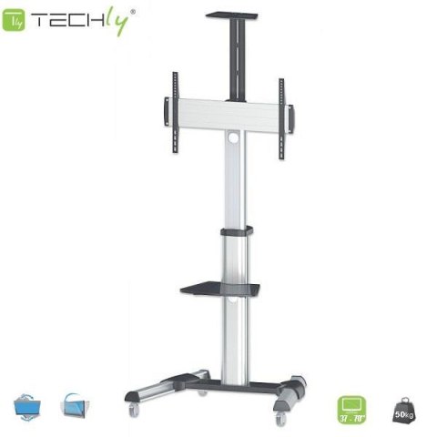 Stojak mobilny Techly 37"-70", 50kg regulowany, z półką Stojak mobilny Techly 37"-70", 50kg regulowany, z półką