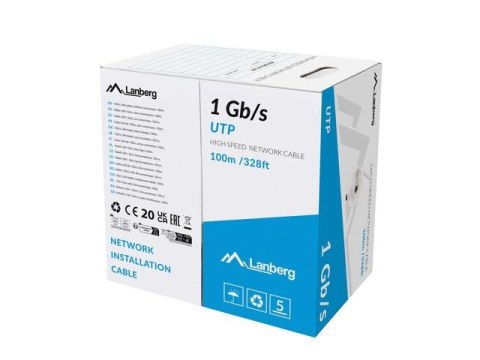 Kabel UTP Lanberg 1Gb/s 100m drut CCA Kabel UTP Lanberg 1Gb/s 100m drut CCA