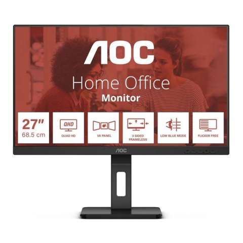 Monitor AOC 27" Q27E3UMF HDMI DP VGA USB 3.0 głośniki 2x2W Monitor AOC 27" Q27E3UMF HDMI DP VGA USB 3.0 głośniki 2x2W