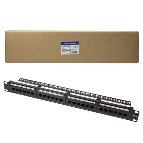 Patch panel LogiLink NP0004A 19" 24x RJ45 kat.6 UTP Patch panel LogiLink NP0004A 19" 24x RJ45 kat.6 UTP