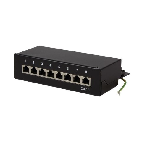 Patch panel stacjonarny LogiLink NP0017B 8x RJ45 kat.6 ekranowany Patch panel stacjonarny LogiLink NP0017B 8x RJ45 kat.6 ekranowany