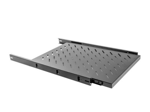 Półka do szaf wysuwana 19" 1000mm czarna Lanberg (1U 465x750mm, udźwig do 60kg, montaż 4-punktowy) Półka do szaf wysuwana 19" 1000mm czarna Lanberg (1U 465x750mm, udźwig do 60kg, montaż 4-punktowy)