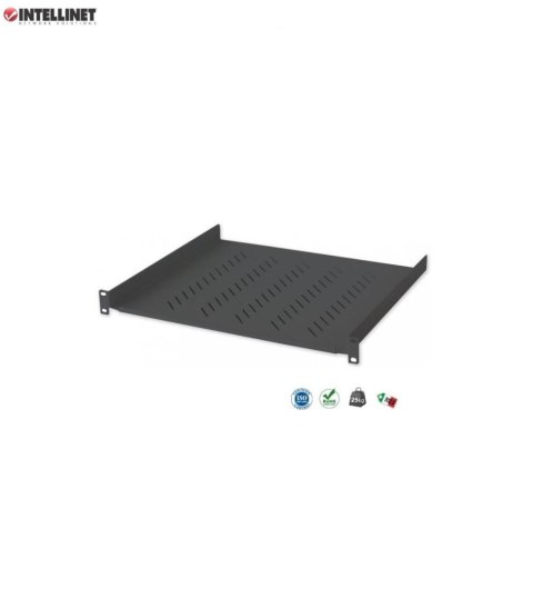 Półka do szafy 19" Intellinet 400mm 1U perforowana, czarna Półka do szafy 19" Intellinet 400mm 1U perforowana, czarna