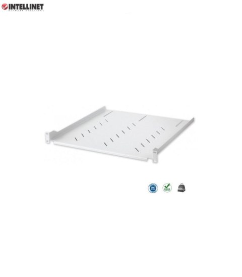 Półka do szafy 19" Intellinet 470mm 1U perforowana, szara Półka do szafy 19" Intellinet 470mm 1U perforowana, szara