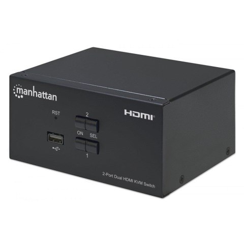 Przełącznik KVM Manhattan HDMI / USB 2x1 Dual-Monitor Video 4K*30Hz Przełącznik KVM Manhattan HDMI / USB 2x1 Dual-Monitor Video 4K*30Hz