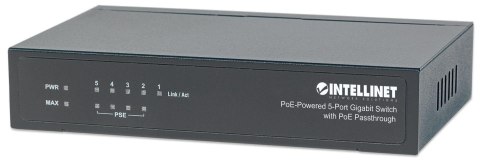 Switch niezarządzalny Intellinet 5x 10/100/1000 Mbps w tym 1x port PoE+ Passthrough 26W/68W Desktop Switch niezarządzalny Intellinet 5x 10/100/1000 Mbps w tym 1x port PoE+ Passthrough 26W/68W Desktop
