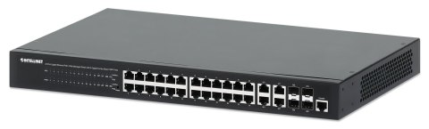 Switch zarządzalny Intellinet 24x 10/100/1000 Mbps PoE+ 370W+4x uplink Combo RJ45/SFP VLAN Rack 19" Switch zarządzalny Intellinet 24x 10/100/1000 Mbps PoE+ 370W+4x uplink Combo RJ45/SFP VLAN Rack 19"